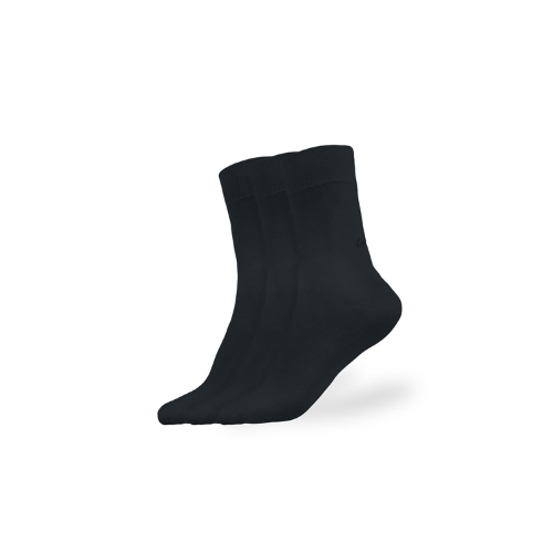 Barefoot Socks Crew Essentials Black Pack 3