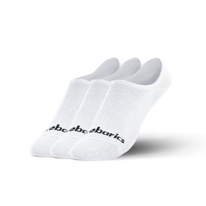 Barebarics Barefoot Socks No-Show White Pack 3